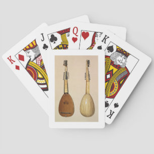 Theorbo, made by Giovanni Krebar, Padua, 1629, fro Playing Cards