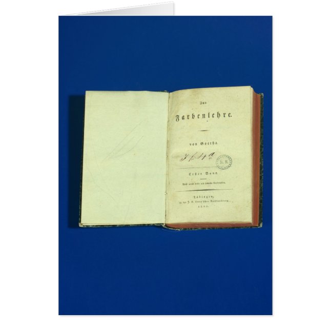 Theory of Colours, 1810 (Front)