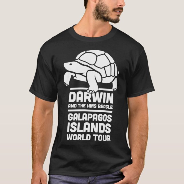 Theory of Evolution  Atheism  Charles Darwin T-Shirt (Front)