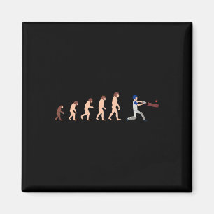 Theory Of Evolution Cricket Player Funny Magnet