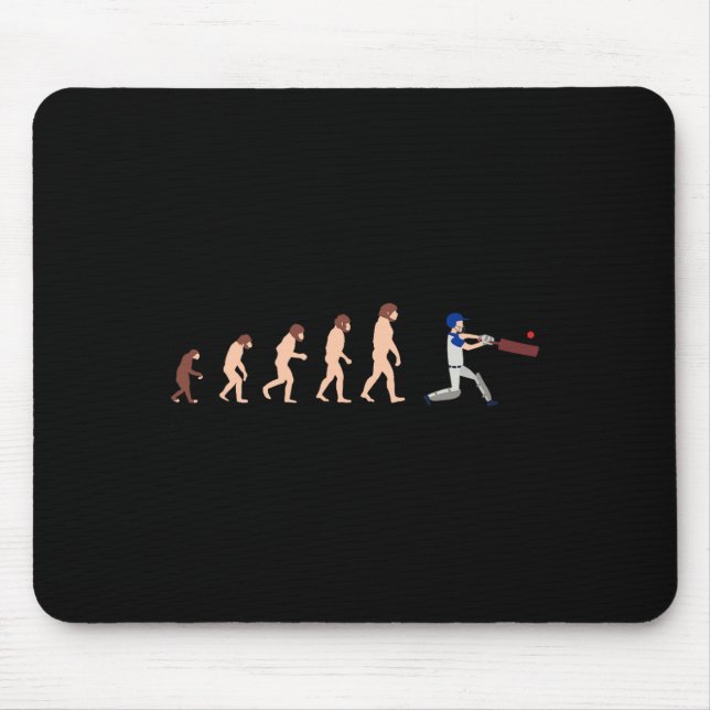 Theory Of Evolution Cricket Player Funny  Mouse Mat (Front)