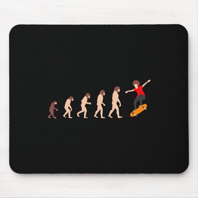 Theory Of Evolution Skateboarding Funny  Mouse Mat (Front)