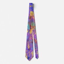 Theory of the universe tie- neon rainbow tie dye!