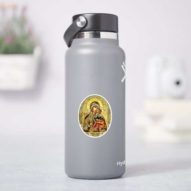 Theotokos and Christ Child Orthodox Icon Vinyl (HydroFlask)