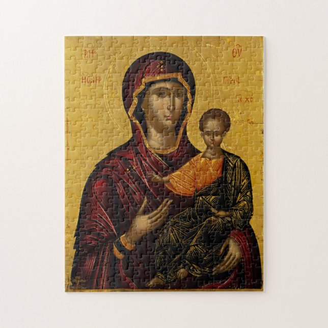 Theotokos and the Christ Child, Emmanuel Lampardos Jigsaw Puzzle (Vertical)