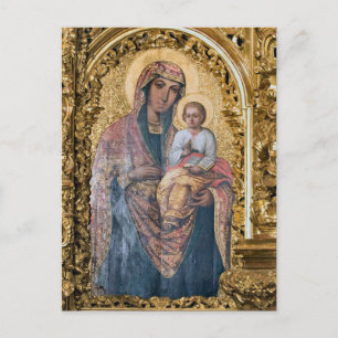 Theotokos and the Christ Child Orthodox Icon Postcard
