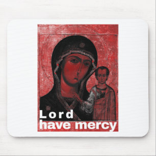 Theotokos Icon Lord Have Mercy Sticker  Mouse Mat