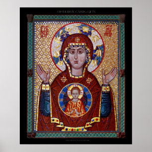 Theotokos "of the Sign" Icon Poster