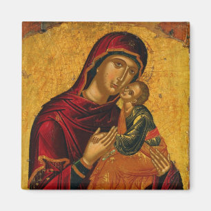 Theotokos (Virgin Mary) and Christ Child Icon Magnet