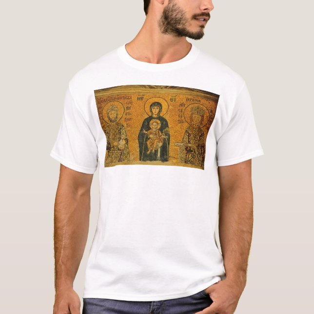 Theotokos with Ss. Constatine and ... - Customised T-Shirt (Front)