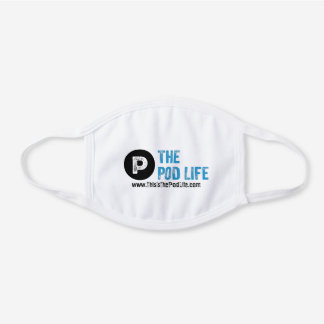 ThePodLife Decorative White Cotton Face Mask