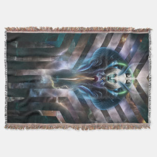 Thera Ethereal Queen Of Galaxy Throw Blanket