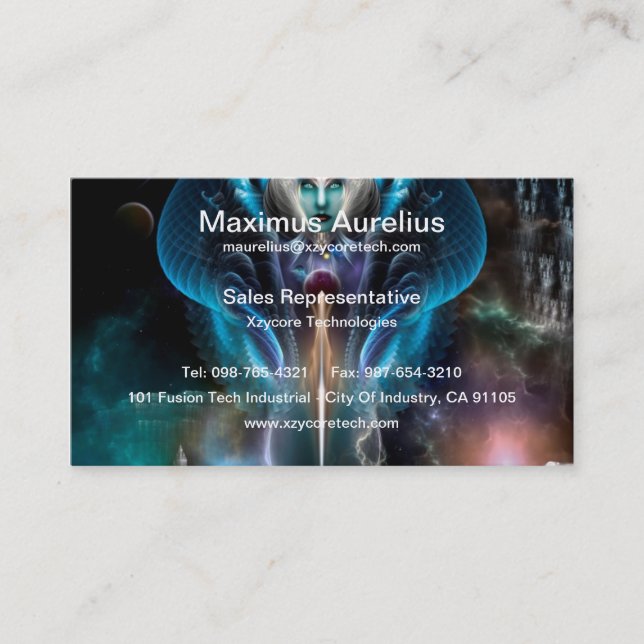 Thera Queen Of The Galaxy Business Card (Front)