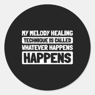 Therapeutic Music Healing - Mental Health Music Th Classic Round Sticker