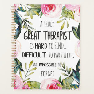Therapist Appreciation Gift Thank you Quote Planner