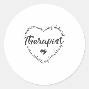 Therapist, behavioural, psychologist classic round sticker