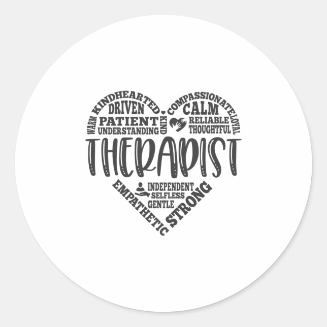 Therapist, behavioural, psychologist classic round sticker (Front)