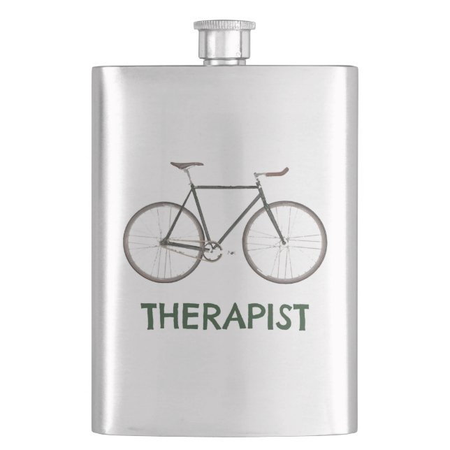 Therapist Bicycle Hip Flask (Front)