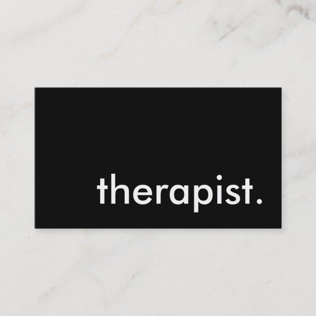 therapist. business card (Front)