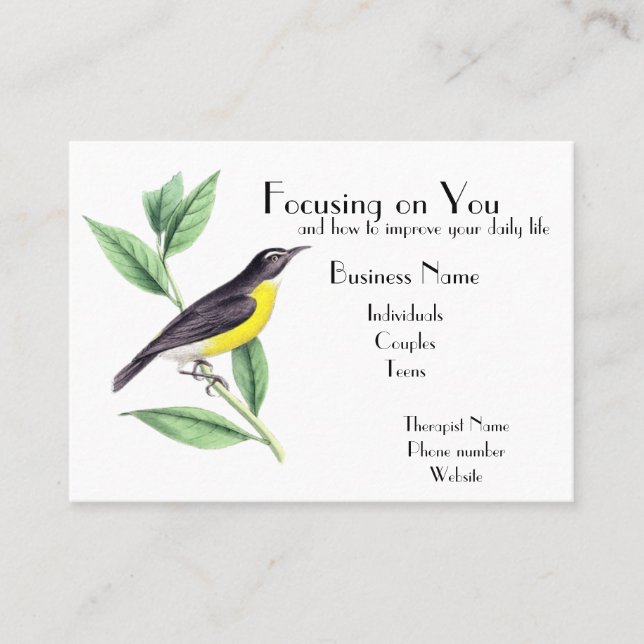 “Therapist” Business Card (Front)