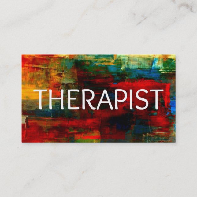 Therapist Colourful Business Card (Front)