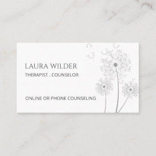 Therapist Counsellor Flowers In Wind Business Card