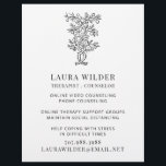 Therapist Counsellor Online By Phone Flyer<br><div class="desc">A flyer for a therapist or counsellor specialising in therapy during social distancing. Lovely serene abstract background. Promote your new social distancing therapy services online or by phone.</div>