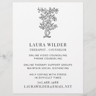 Therapist Counsellor Online By Phone Flyer