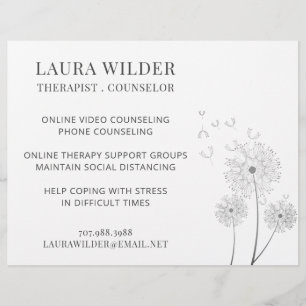 Therapist Counsellor Online  Flyer