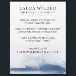 Therapist Counsellor Online Or By Phone Flyer<br><div class="desc">A flyer for a therapist or counsellor specialising in therapy during social distancing. Customise the title and text you use. Lovely serene abstract background. Promote your social distancing therapy services online or by phone.</div>