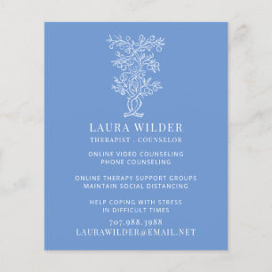 Therapist Counsellor Online Or By Phone Flyer