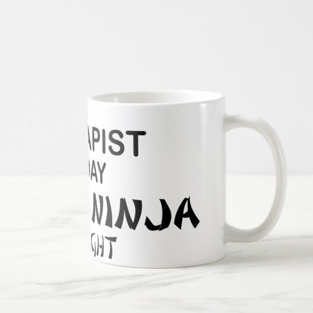 Therapist Deadly Ninja by Night Coffee Mug (Right)