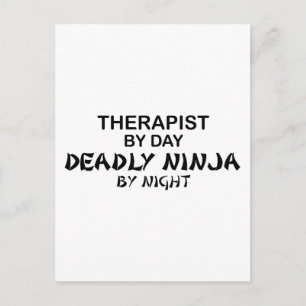 Therapist Deadly Ninja by Night Postcard