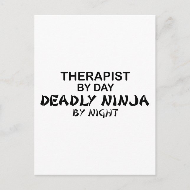 Therapist Deadly Ninja by Night Postcard (Front)