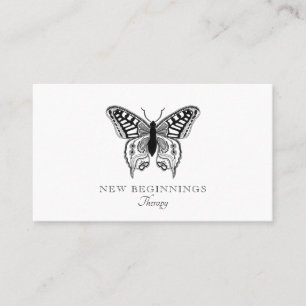 Therapist Elegant Butterfly Business Card