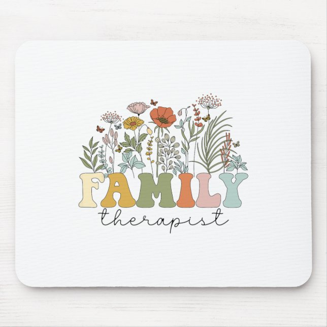 Therapist Family Therapy Mental Health  Mouse Mat (Front)