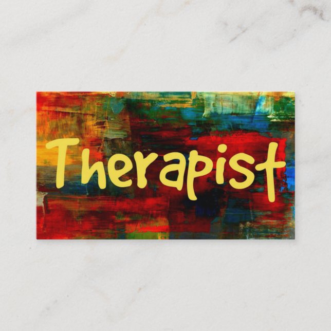 Therapist in Paint Business Card (Front)