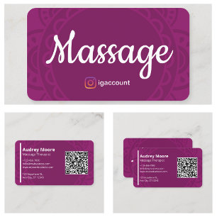Therapist Massage Reiki Reflexology Chiropractic Business Card