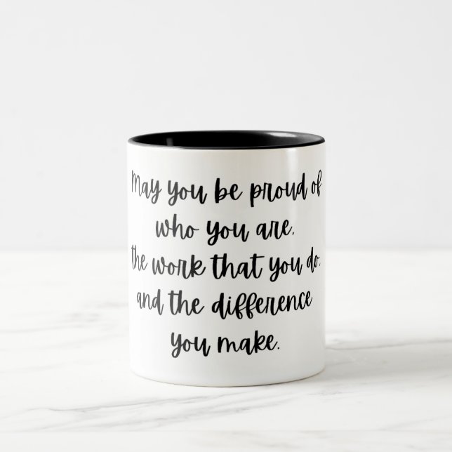 Therapist Mug, Social Worker Gift, Nurse Gift Two-Tone Coffee Mug (Center)