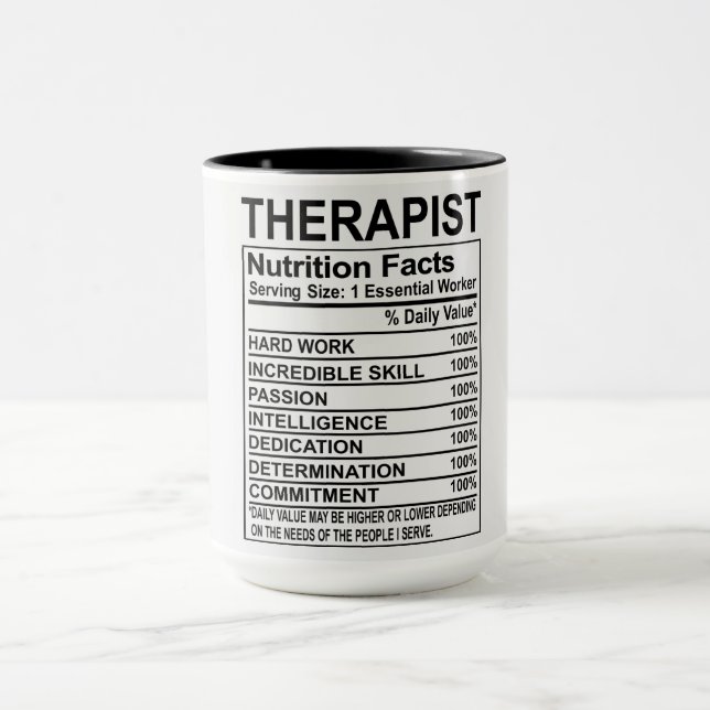 Therapist Nutrition Facts Mug (Center)