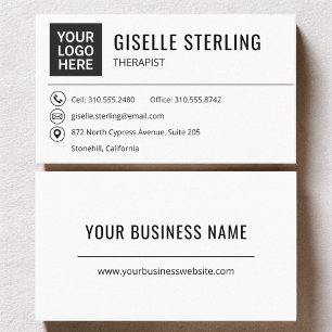 Therapist Psychologist Company Logo Business Card