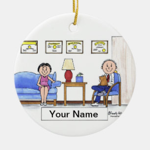 Therapist, Psychologist - Male Ceramic Tree Decoration