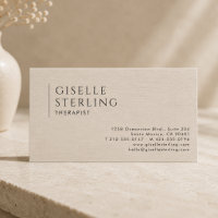 Therapist Psychologist Natural Linen