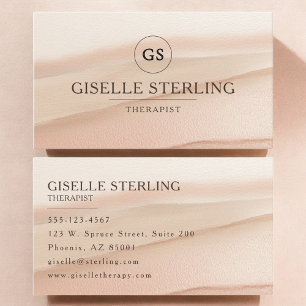 Therapist Psychologist Terracotta Business Card