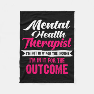 Therapist Puns For Women Mental Health Funny Puns Fleece Blanket