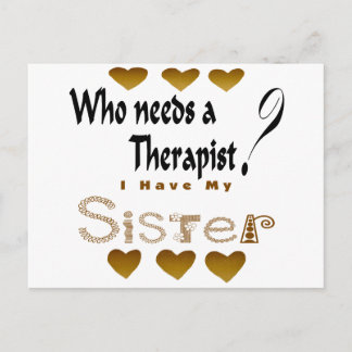 Therapist Sister Postcard