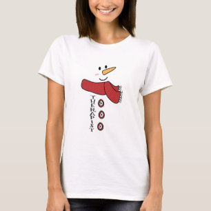 Therapist Snowman Costume Family Matching Funny Ch T-Shirt