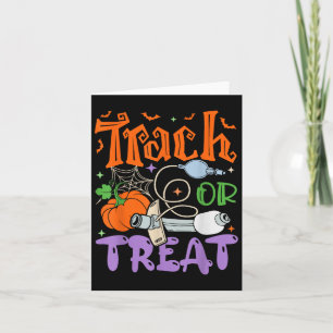 Therapist Trach Or Treat Icu Rn Halloween Nurse Card