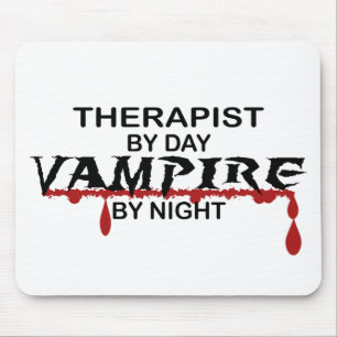 Therapist Vampire by Night Mouse Mat