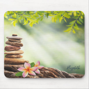Therapist Zen Stones,Flowers,Landscape Mouse Mat